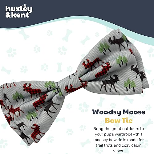 Miniatura 2 de Huxley & Kent Pajarita para mascotas  Alce boscoso (extragrande)  Accesorio para el collar de pajarita  Divertidas pajaritas para perros y gatos