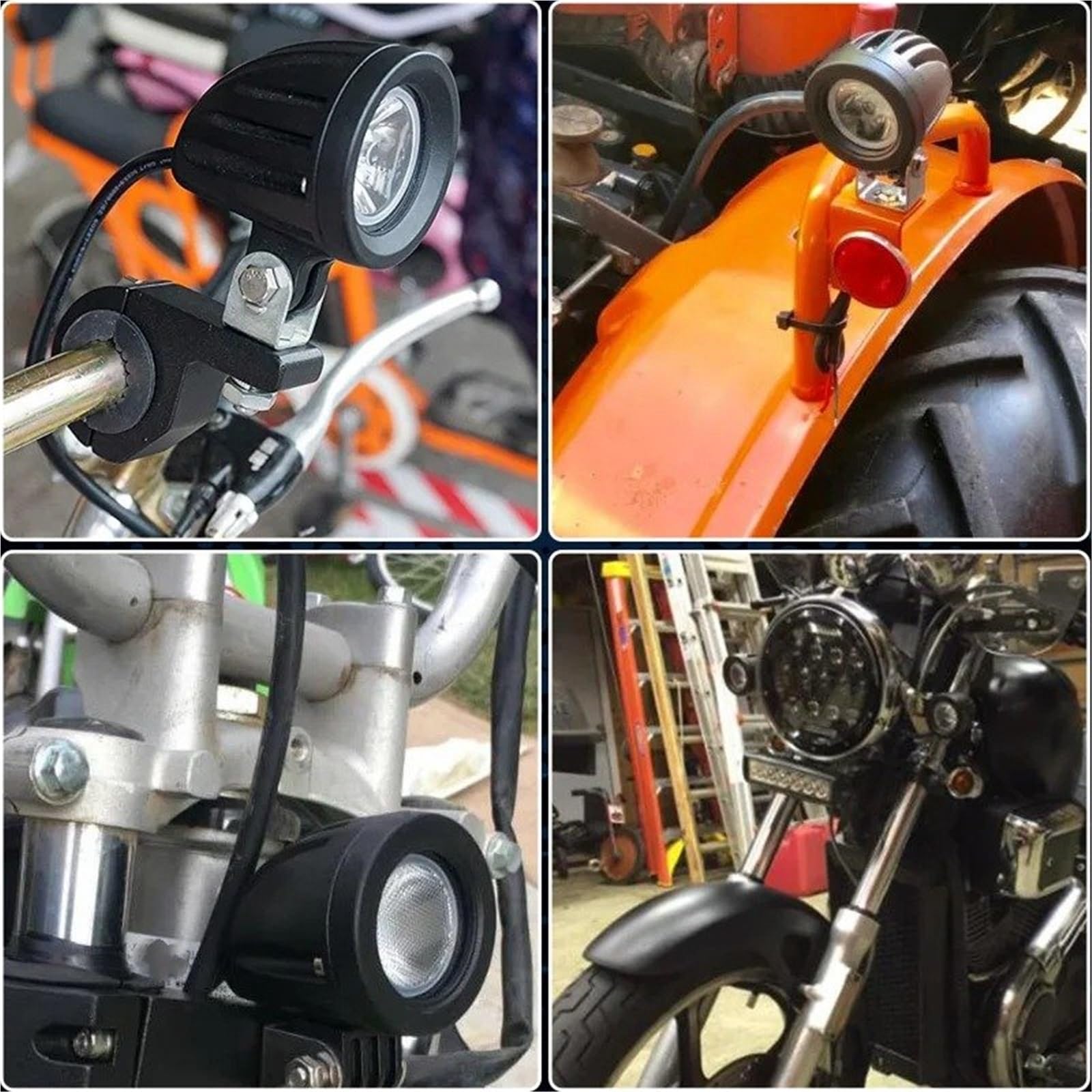 Moto Proyector Para Foco Para Motocicleta, Luces Circulación Diurna, Inundación, Bombilla LED, Luz Antiniebla, Trabajo