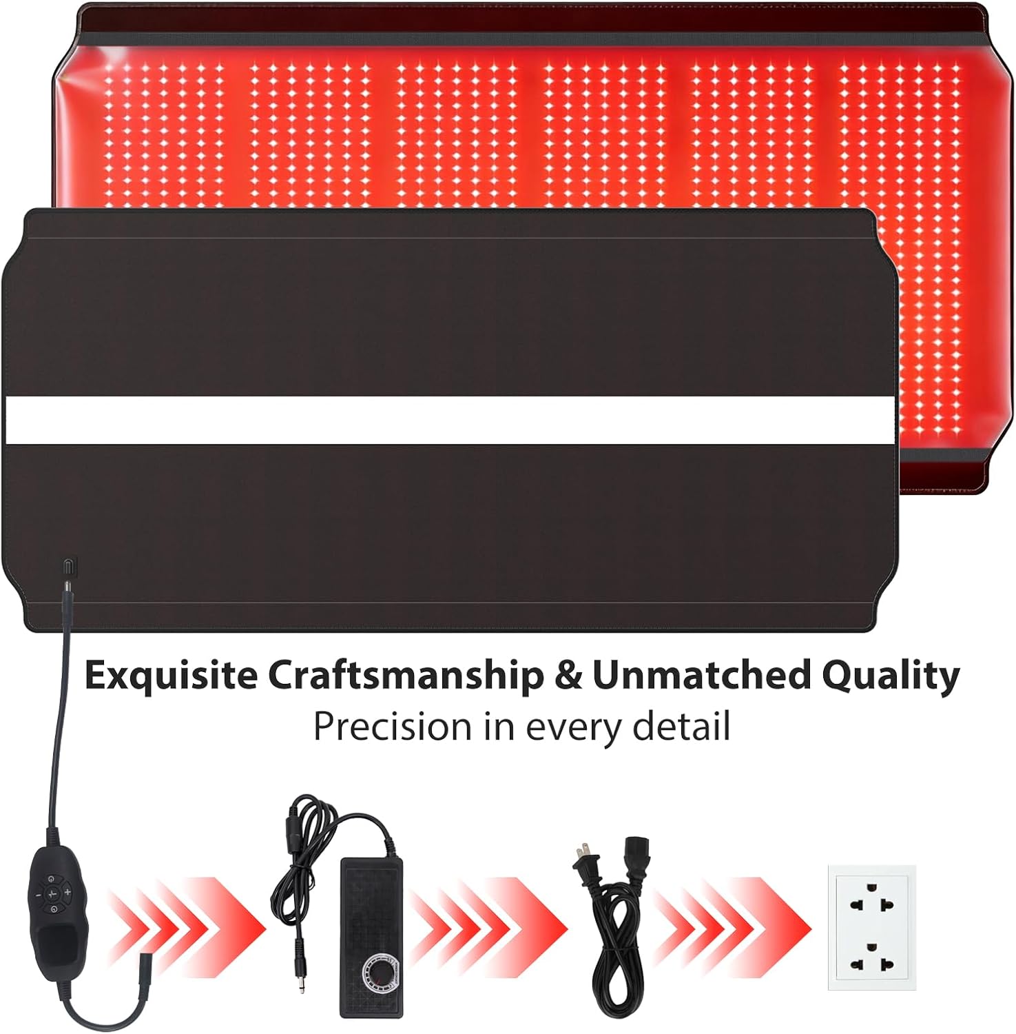Full Body Red Light Therapy Mat, 74.8"*35.4" Whole Red Light Therapy Blanket with 3 Light Modes & 5 Working Modes, 1260 LEDs redlight with 660nm & 850nm for Men, Women, Pets - Image 7