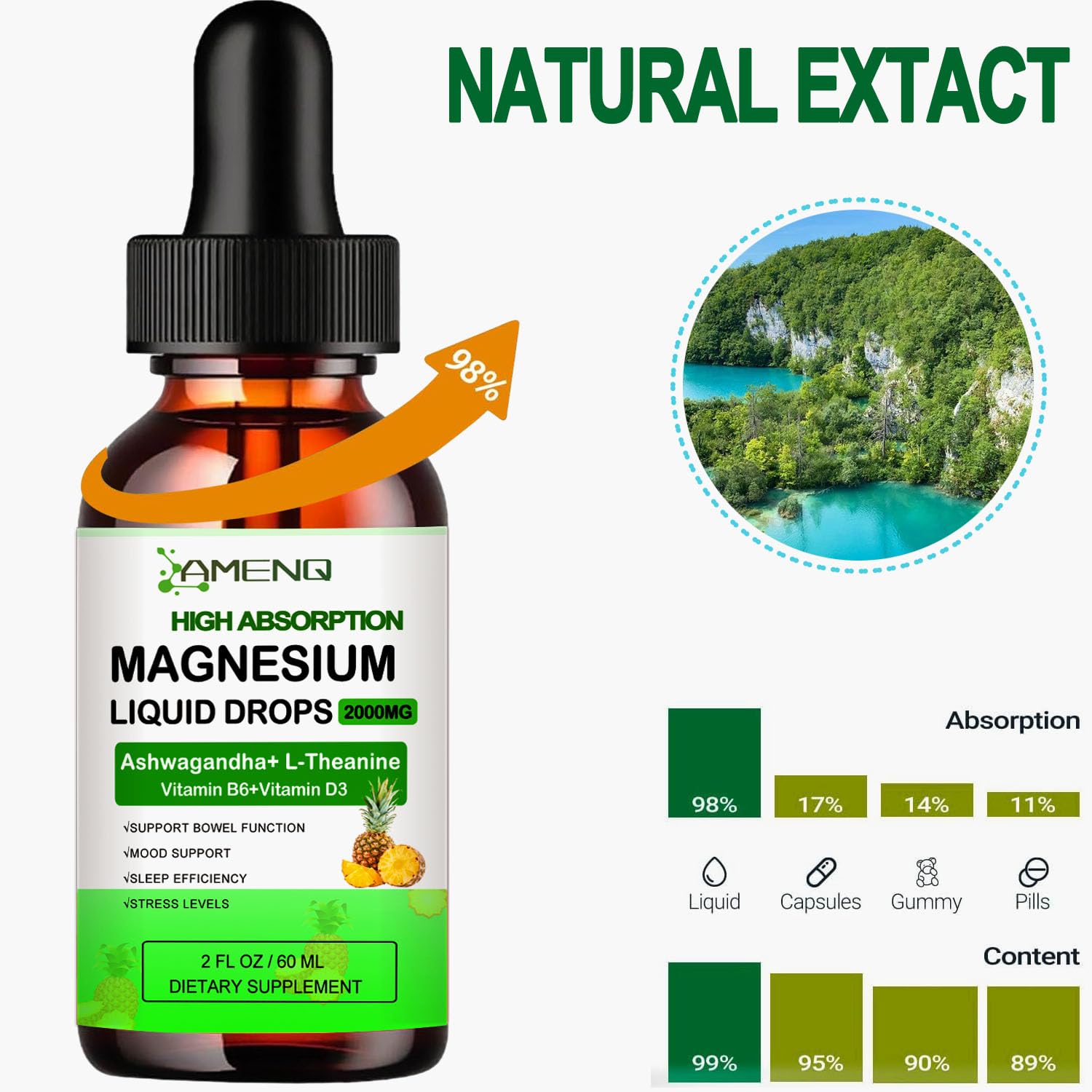 Liquid Magnesium Complex for Women Men, Fast Absorbing Magnesium Supplement — Amazon image 7