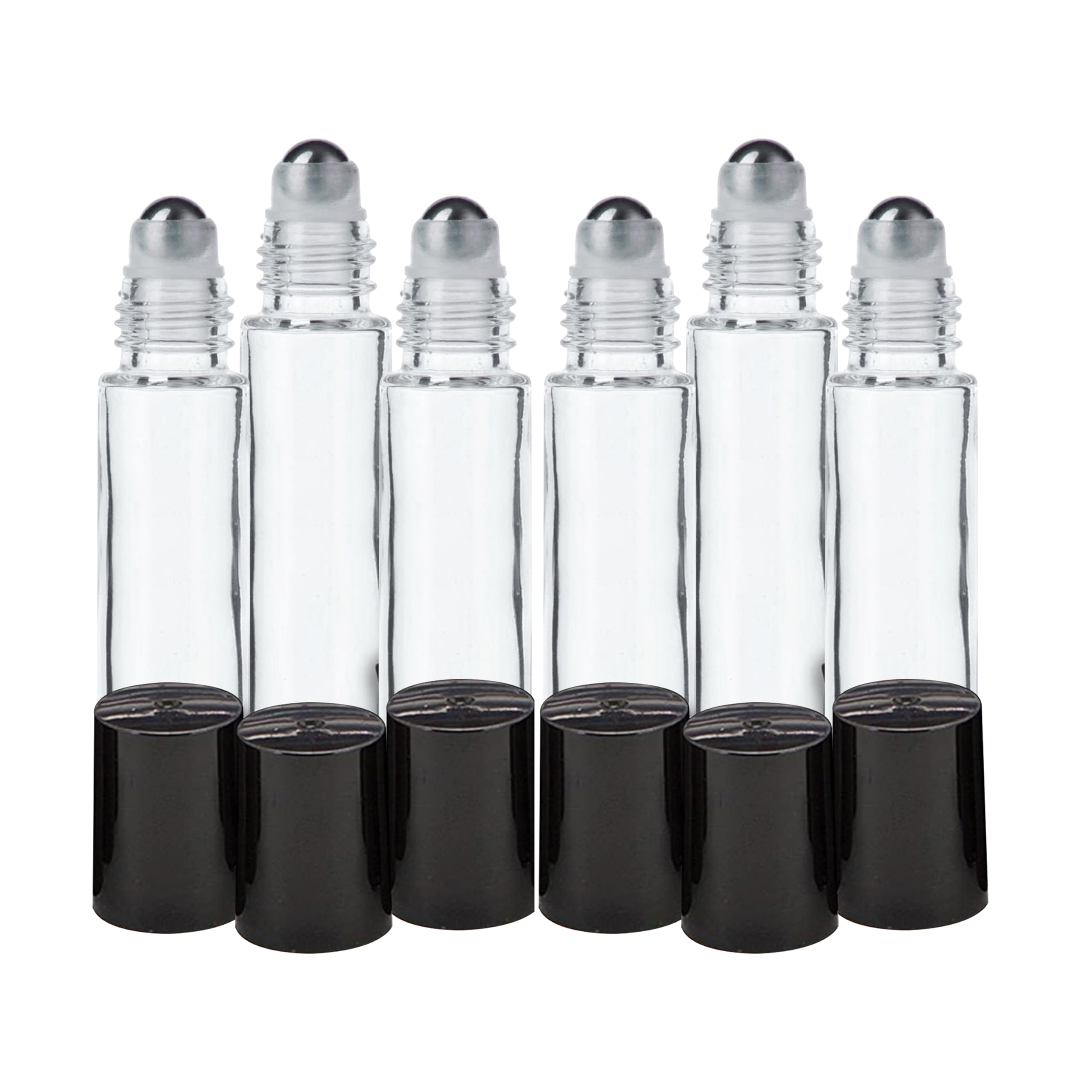 nsb herbals Empty Clear Glass Roll On Bottles, 10 ml, with Black Cap, for Essential Oils, Perfumes, Lip Balms, Refillable, Pack of 6-picture-39