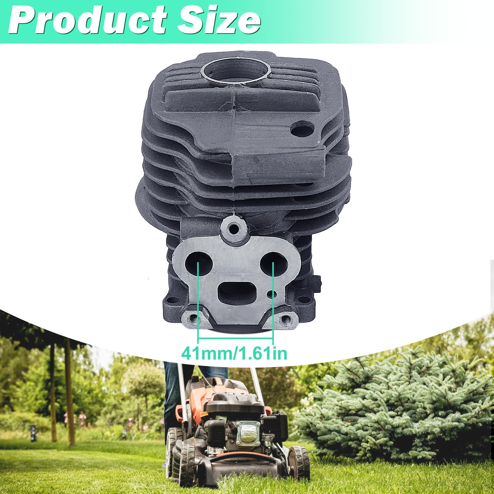Adefol Kit de pistón de cilindro para Husqvarna K760 K750 cortadora, Cilindro con bujía, válvula de alivio de presión y filtro de combustible, Repuesto 506 38 61-71