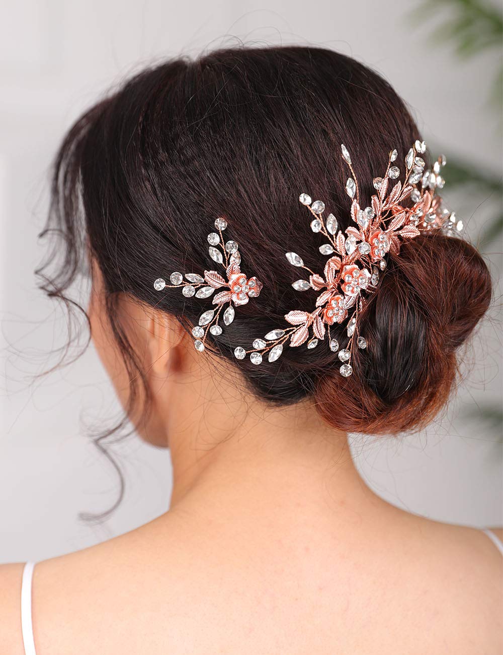 Petit Peigne Décor Métal Doré Motif Fleurs – Accessoire Cheveux Femme