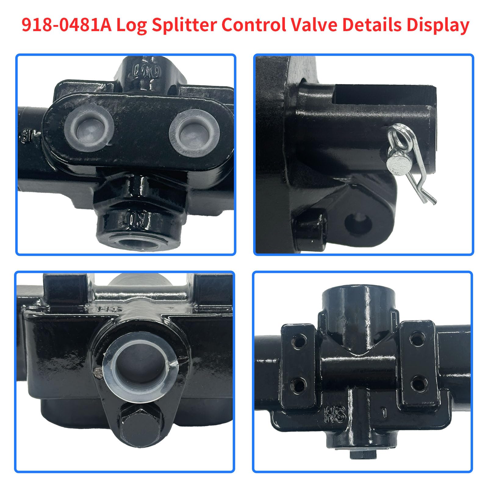 918-0481A - Válvula de control de divisor de troncos compatible con MTD, Cub Cadet, Troy-Bilt, etc. Divisor de troncos de repuesto # 918-0481A, 717-0899, 717-0899-0483, 717-0899-0637, 717-0899-063887.