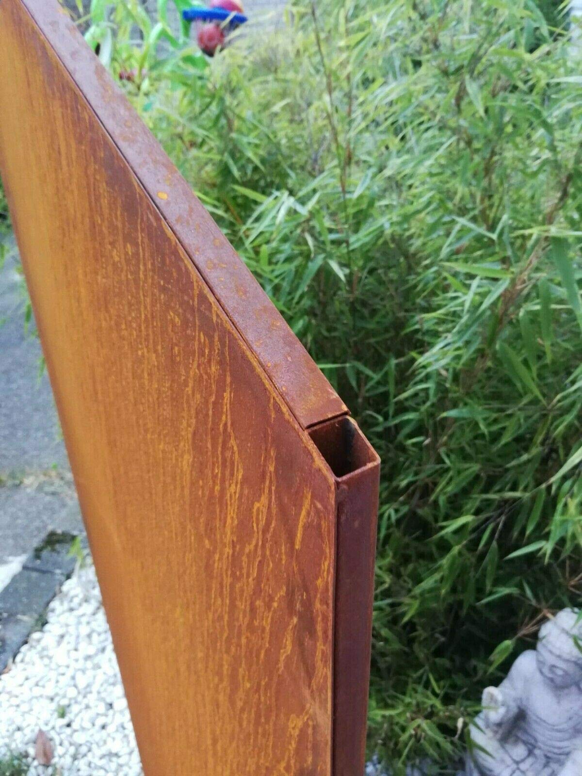 Zen Man Edelrost Garten Sichtschutz aus Metall Rost Gartenzaun Gartendeko Rost Sichtschutzwand 1mm 032133-2 B75 H150cm