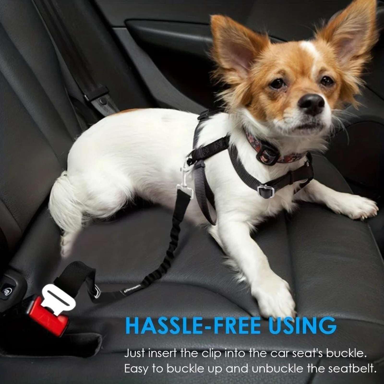 Ceinture de sécurité de Voiture Chat réglable Chat Chien Siège d’Auto Harnais de Chien de véhicule Clip de Plomb Levier de sécurité Traction