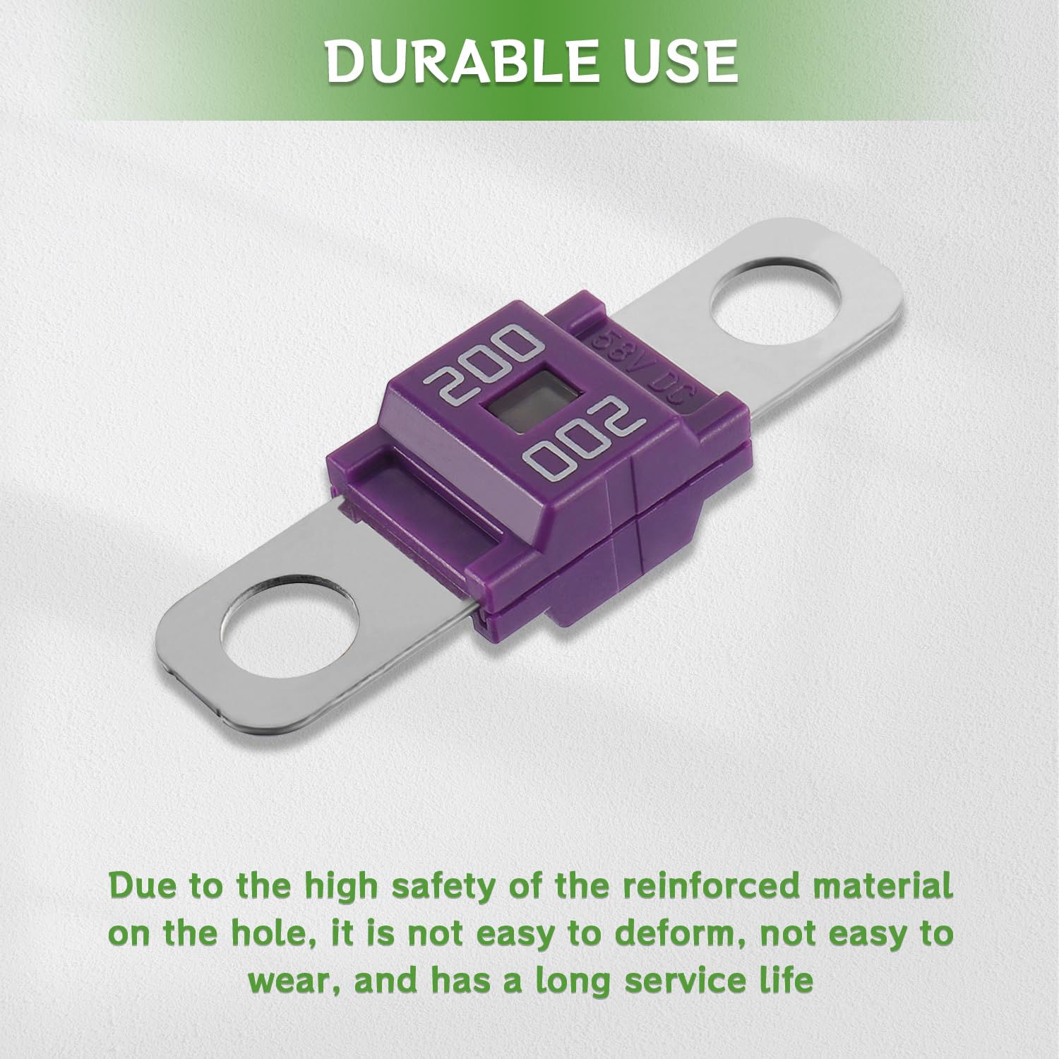 Fusibile 58V DC Fusibile Mega 200A 58V DC - 3 Pezzi Alta Corrente Per Auto E Camion Fusibile 48V 200A 3 Pezzi - Foto 6