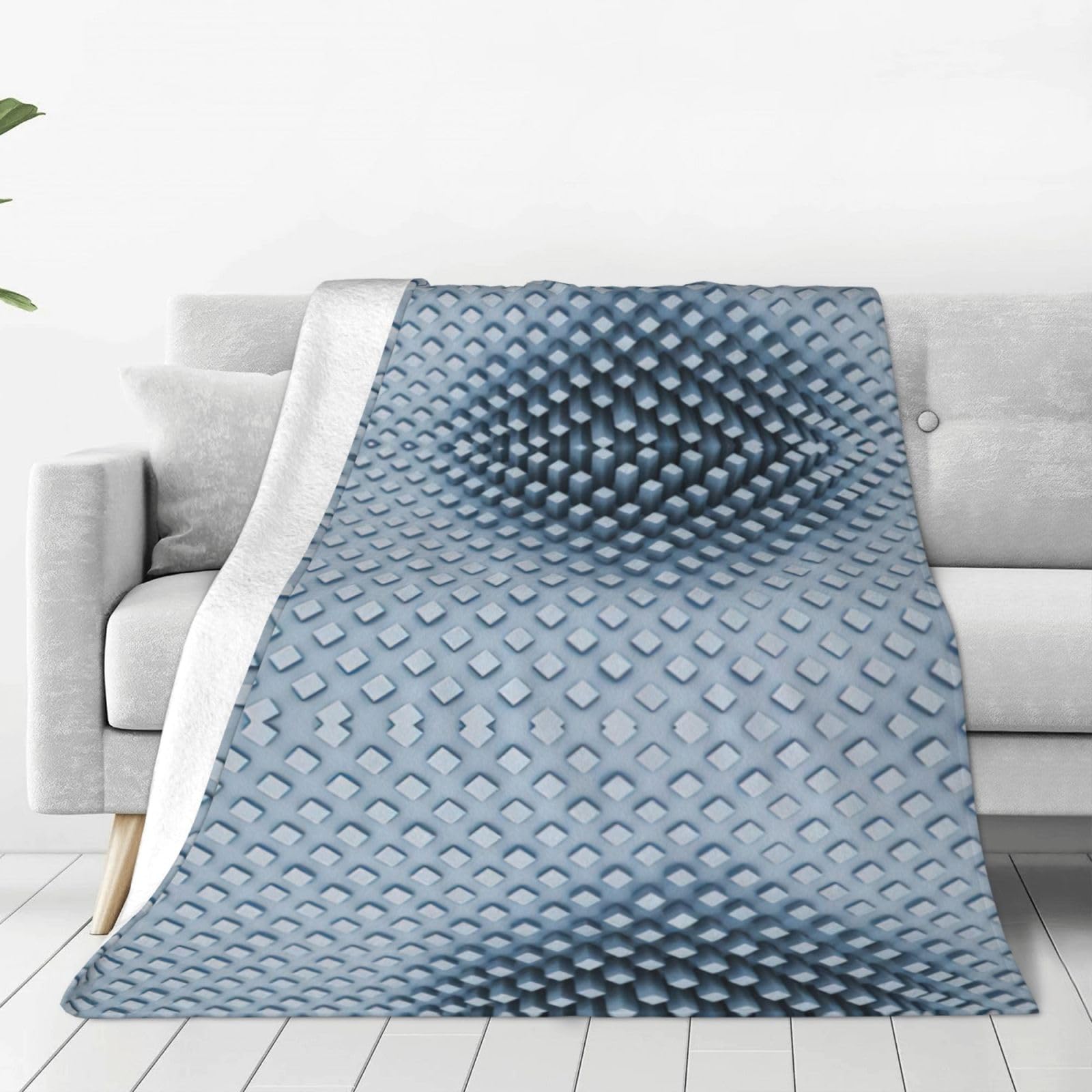 Couverture polaire abstraite en velours doux pour lit et canapé