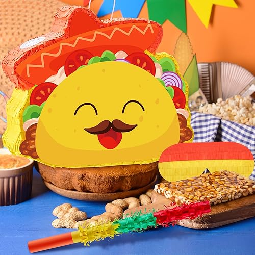 Vista 42 de Lewtemi Juego de 4 piezas de piñatas para revelación de género, incluye piñata de cuerda, confeti colorido, palito de piñata y venda para los ojos