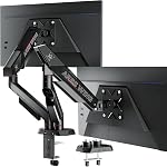 ARES WING Dual Monitor Arm for 17-35" Screens, White | Fully Adjustable Dual Monitor Mount for Flat Curved Ultrawide Screens Up to 26.5lbs, C-Clamp & Grommet Base