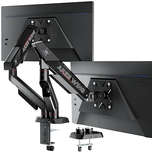 ARES WING Dual Monitor Arm for 17-35 Inch Flat Curved