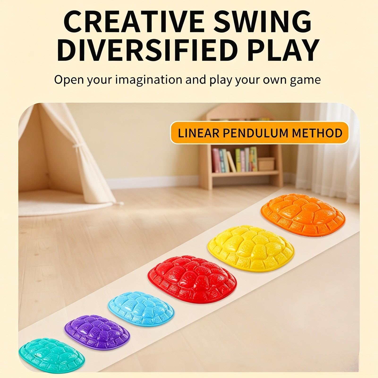 Piedras De Paso Para Niños 6 Piezas Coloridas Apilables de Coordinación