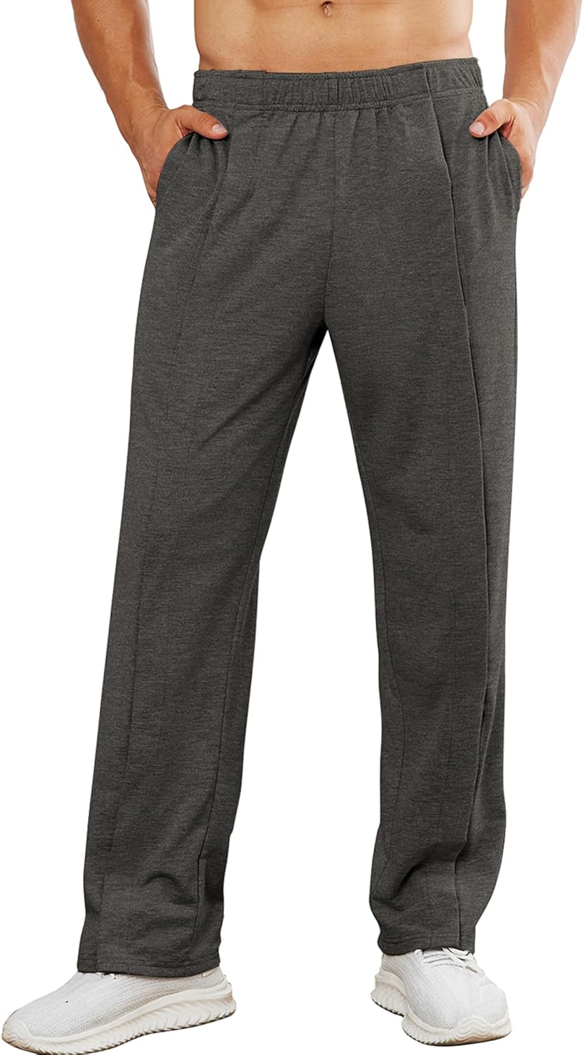 Deyeek Men's Tear Away Pants 2 Side Full Open Bottom Sweatpants Loose Fit Casual Adaptive Post Surgery Pants with Pockets - Image 5