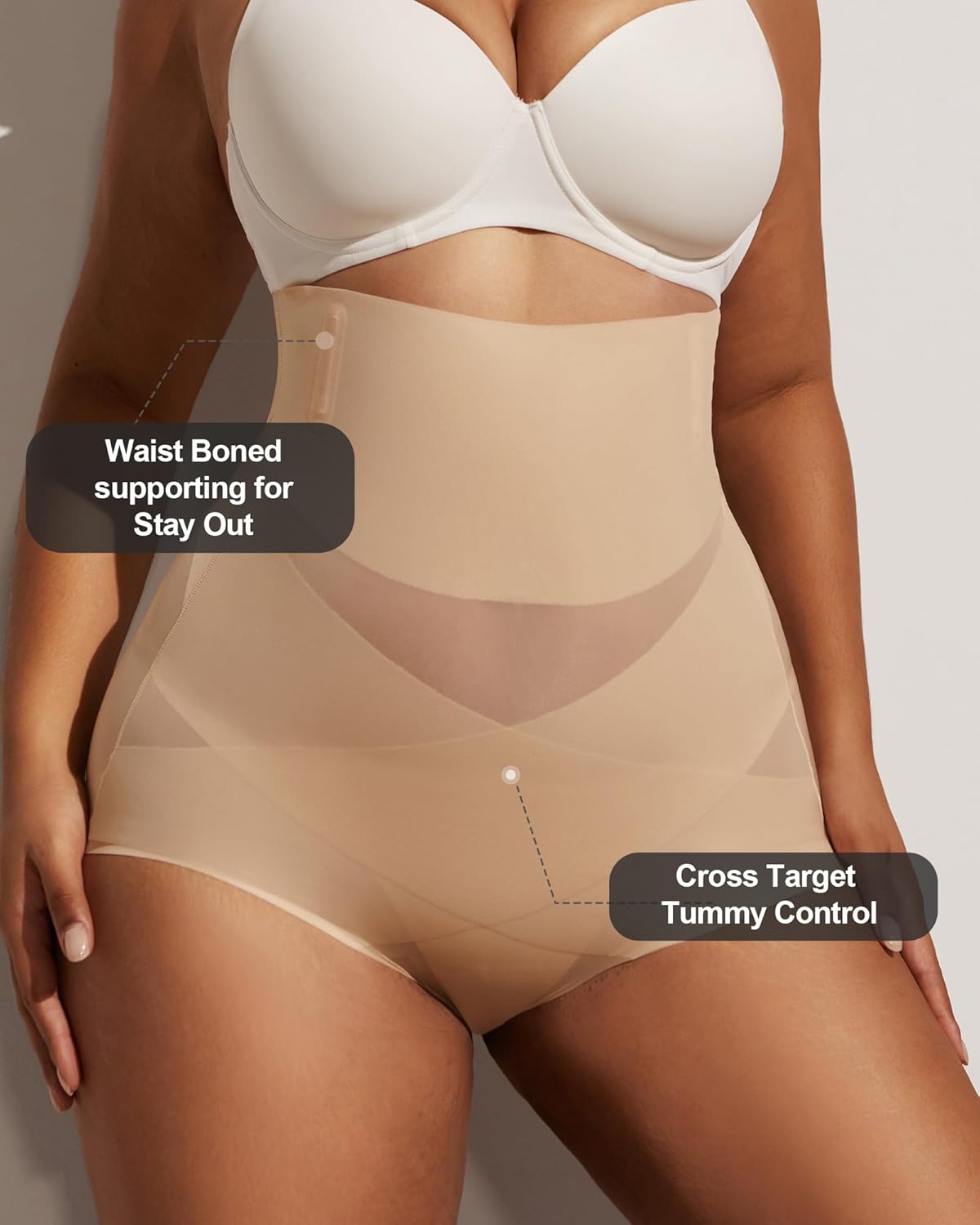 PAUKEE Tummy Control Shapewear for Women High Waisted Body Shaper Panties Seamless Compression Underwear Girdle Panty - Image 6