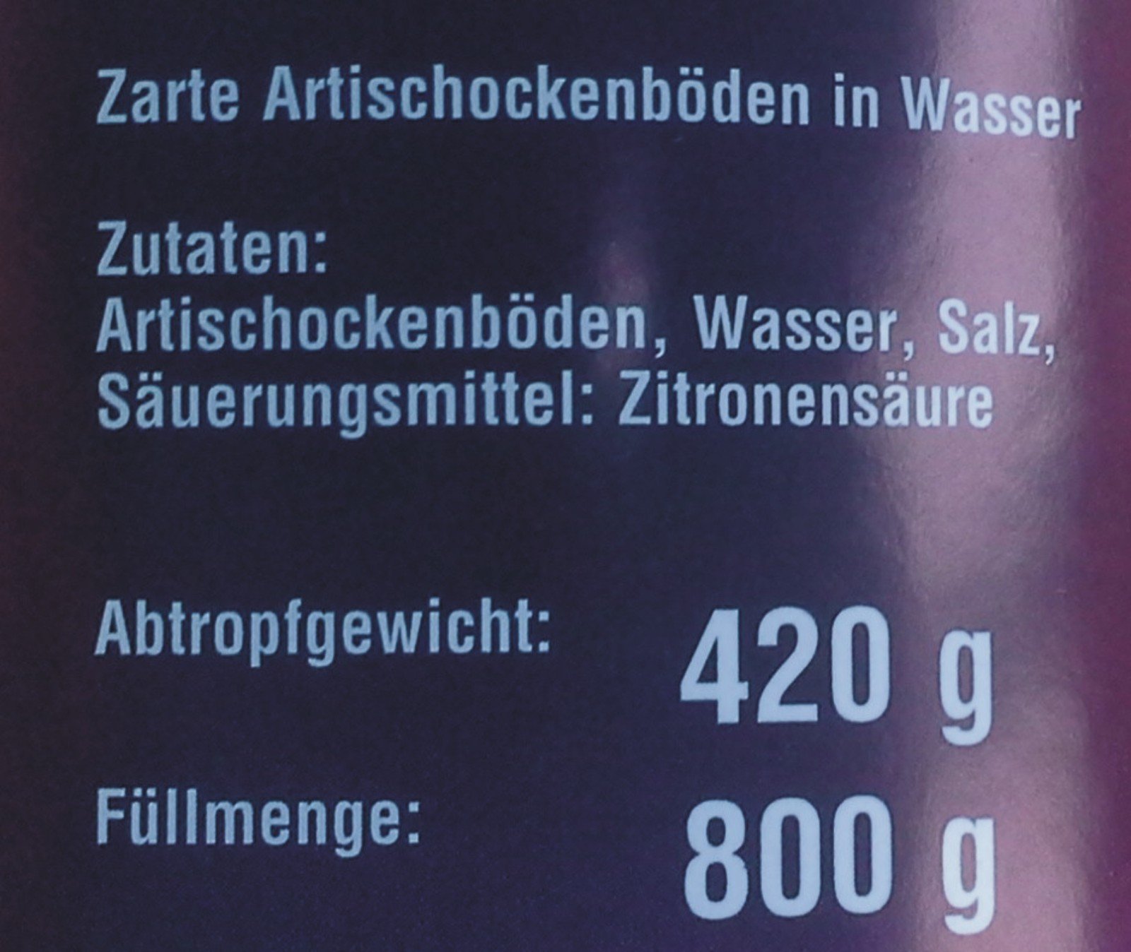 Artischockenböden 16-20 Stück ø 4cm 800g