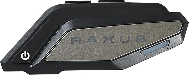 RAXUS TX500 intercomunicador Bluetooth de Motocicleta 5.3 para Casco, Batería 1000mAh, Impermeable IPX6, Doble Cancelación de Ruido, Asistente de Voz, Llamadas HD, Música y Navegación Simultánea