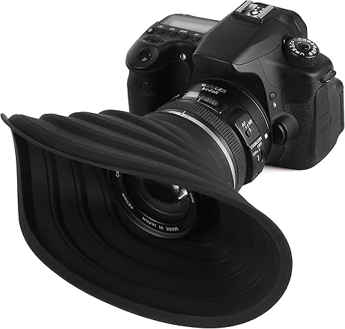 Miniatura 6 de Parasol plegable reversible para lente de cámara, rosca de filtro de goma digital, pantalla DSLR (para lentes de 2.756-3.543 in)