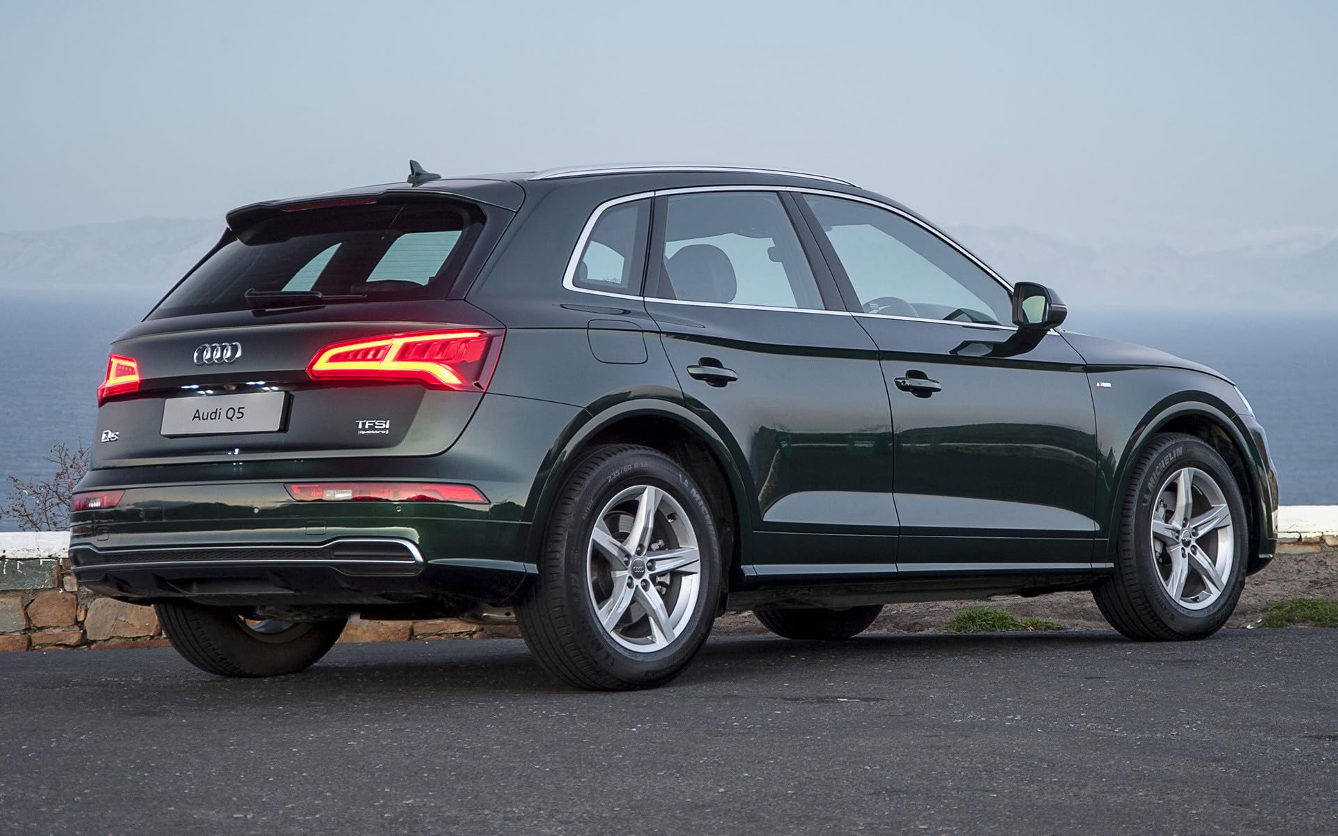 Alfombrillas para Audi Q5 II (FY) (Incluyendo Plug-in Hybrid y TFSI) a Partir de 2017 - Alfombrillas a Medida, Antideslizantes, con talonera de Goma Reforzada, Botones de Anclaje