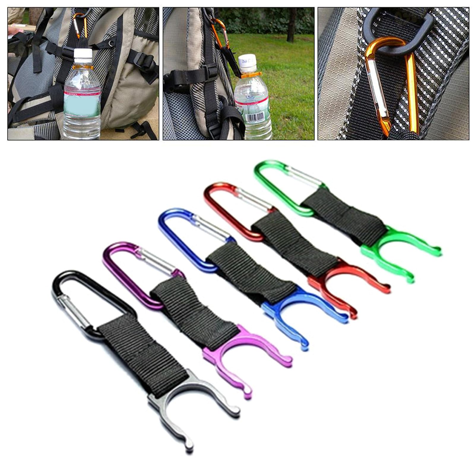 Alluminio Bottiglia di Acqua Gancio Outdoor Moschettone Acqua Clip di Trasporto Clip Bottiglie Holder Per Viaggi Bottiglia di Alluminio