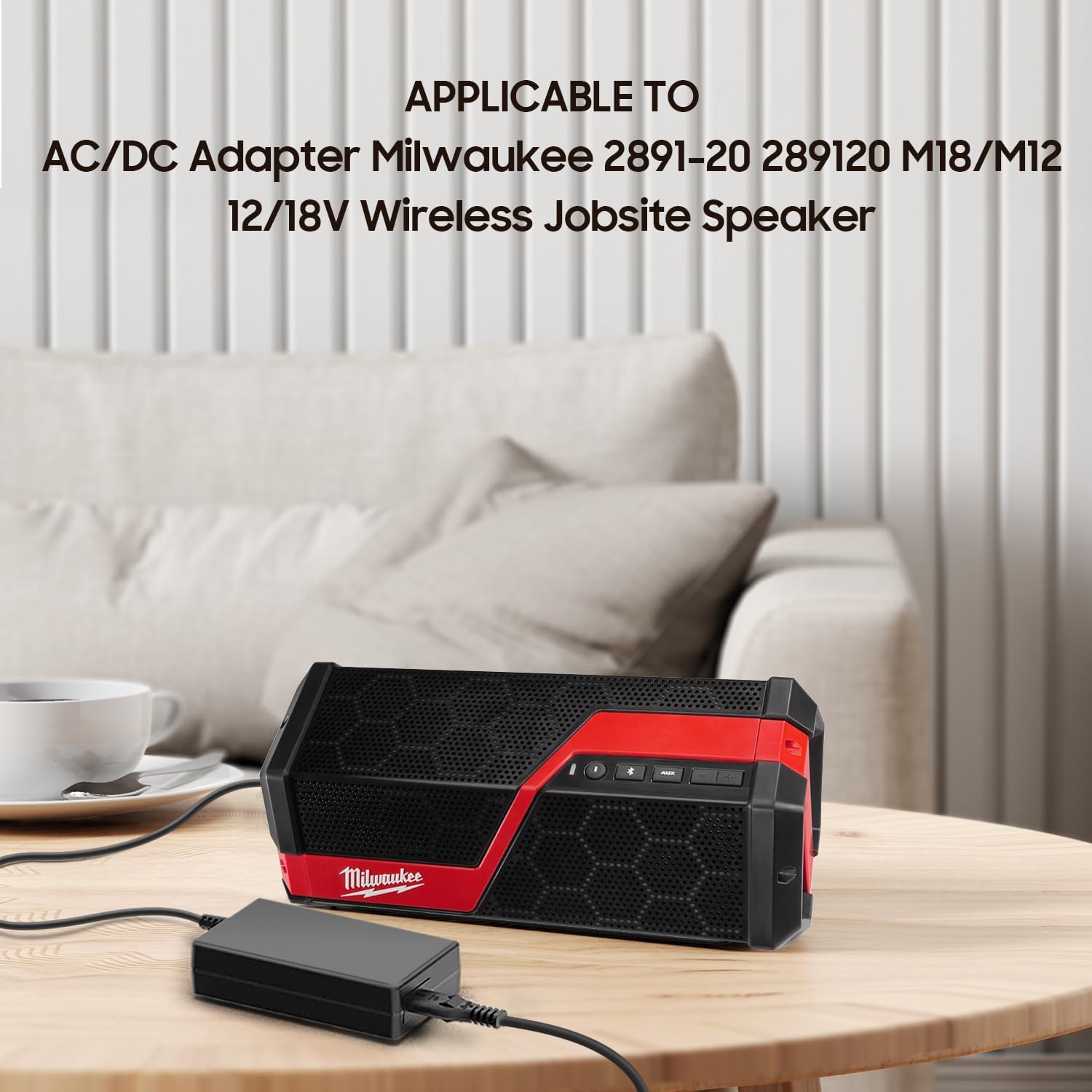 KFD 18V AC Adapter for Milwaukee 2891-20 289120 M18/M12 12/18V Wireless Jobsite Speaker 23-81-0155 YLS06512A-T180300 DC18V Power Supply Cord Battery Charger Milwaukee M18 0886-20 Fan Power Cord