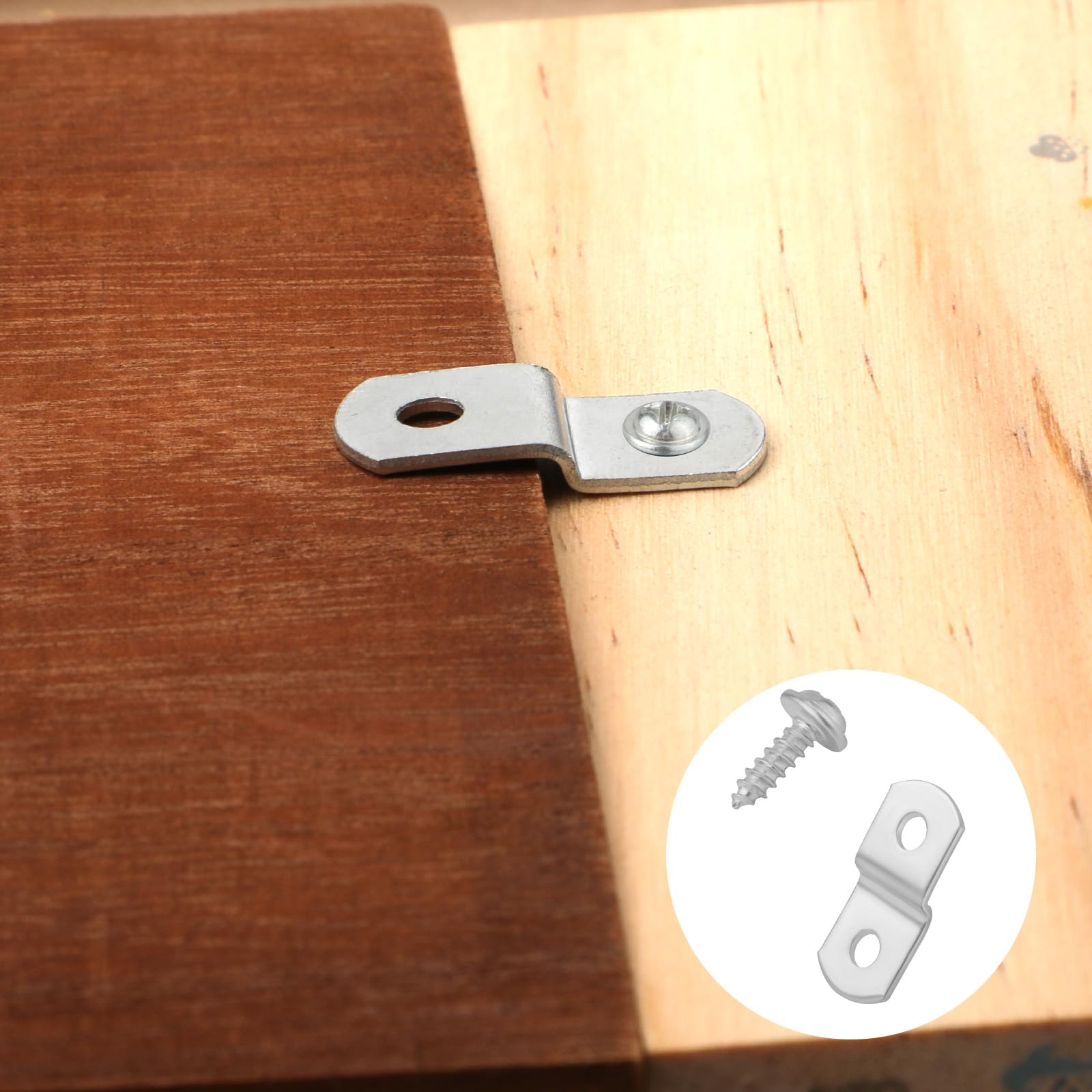 20-Pack Canvas Offset Clips – 1/8” With 40 Screws, Iron Z-Brackets For Picture Framing & Canvas Mounting