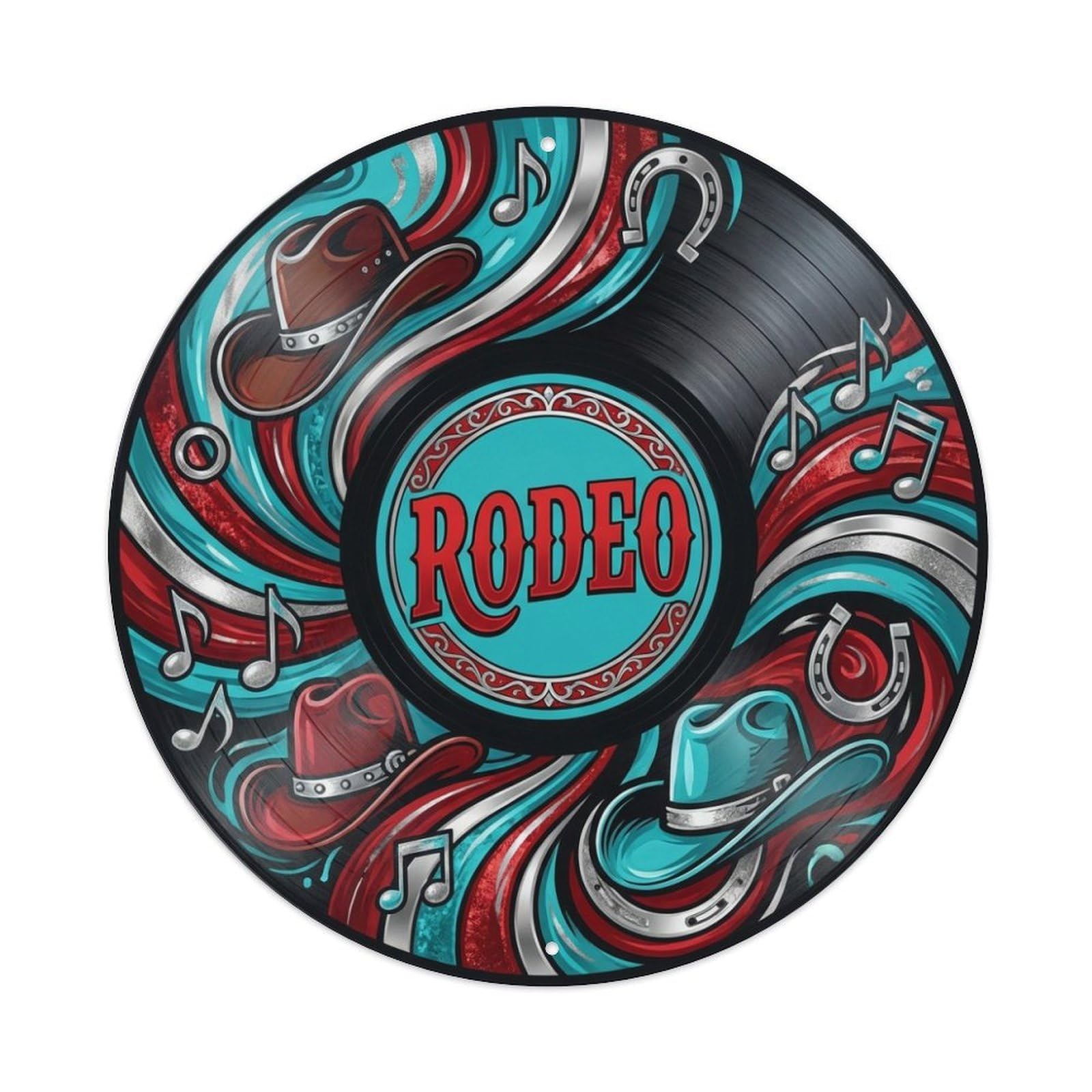 Country Vinyl Groove Rodeo Royal Music Cover Metal Tin Sign