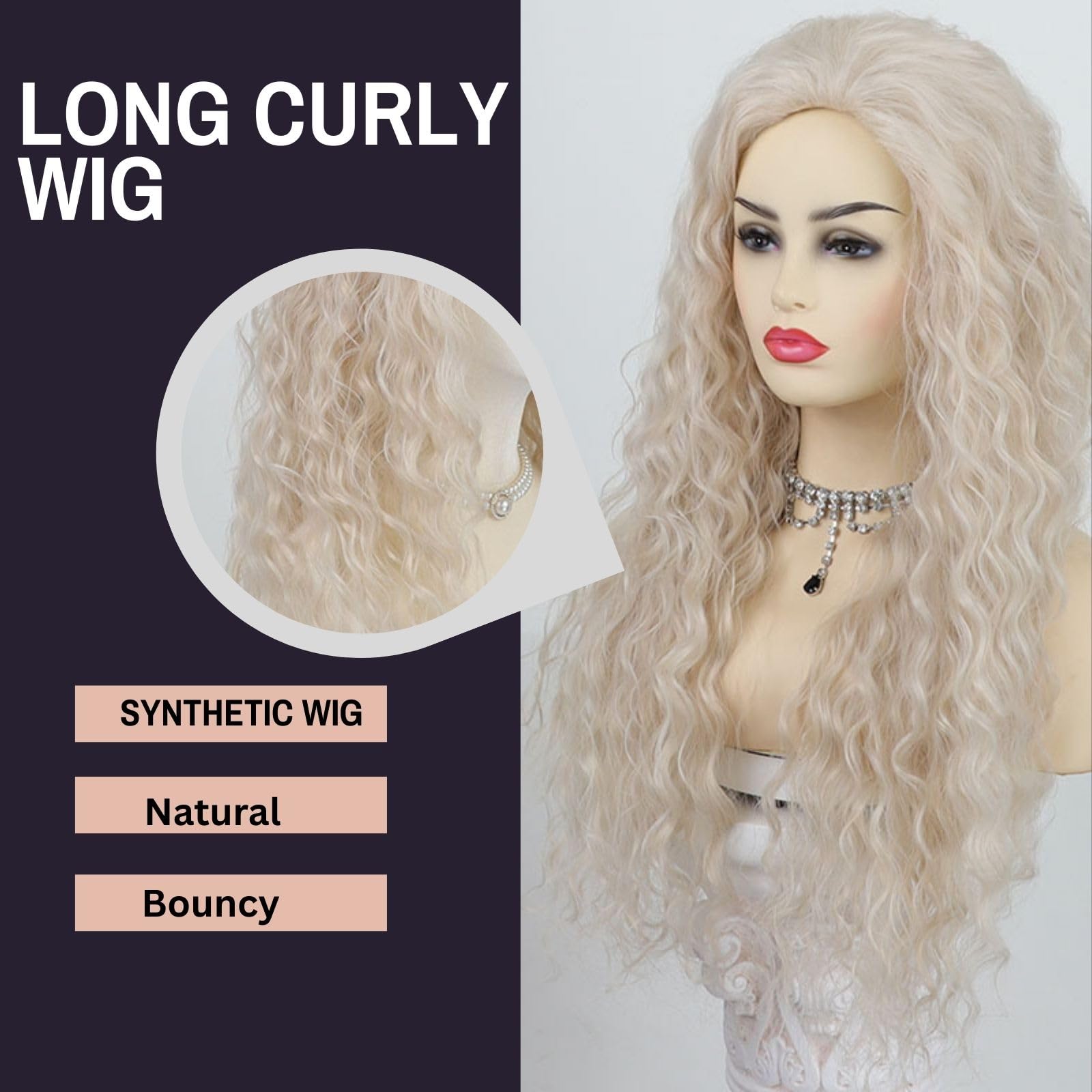 Long curly blonde heat resistant wig S154f327457784d508458c0fa2300e  main image 3