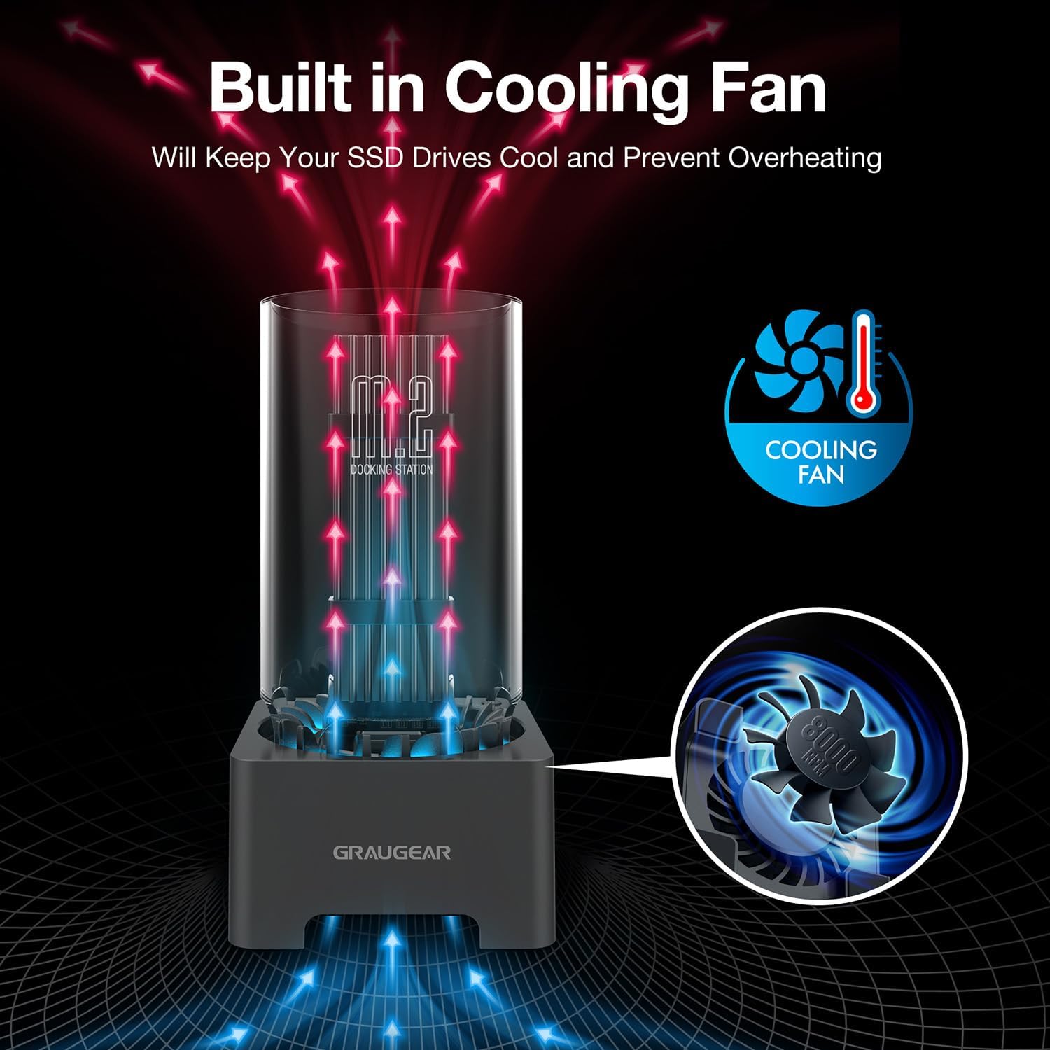 Built-in Cooling Fan airflow diagram