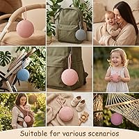 Vista 7 de Smlpuame Juego de 4 Estuches Porta Chupetes, 2 Fundas Portátiles de Silicona para Chupete, Bolsa para Pañalera y Carrito de Bebé con 2 Cajas