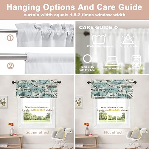 Miniatura 10 de Shrahala Cenefas de cocina con diseño de pata de perro y gato, diseño de huellas negras para media ventana, tratamiento de ventana de poliéster