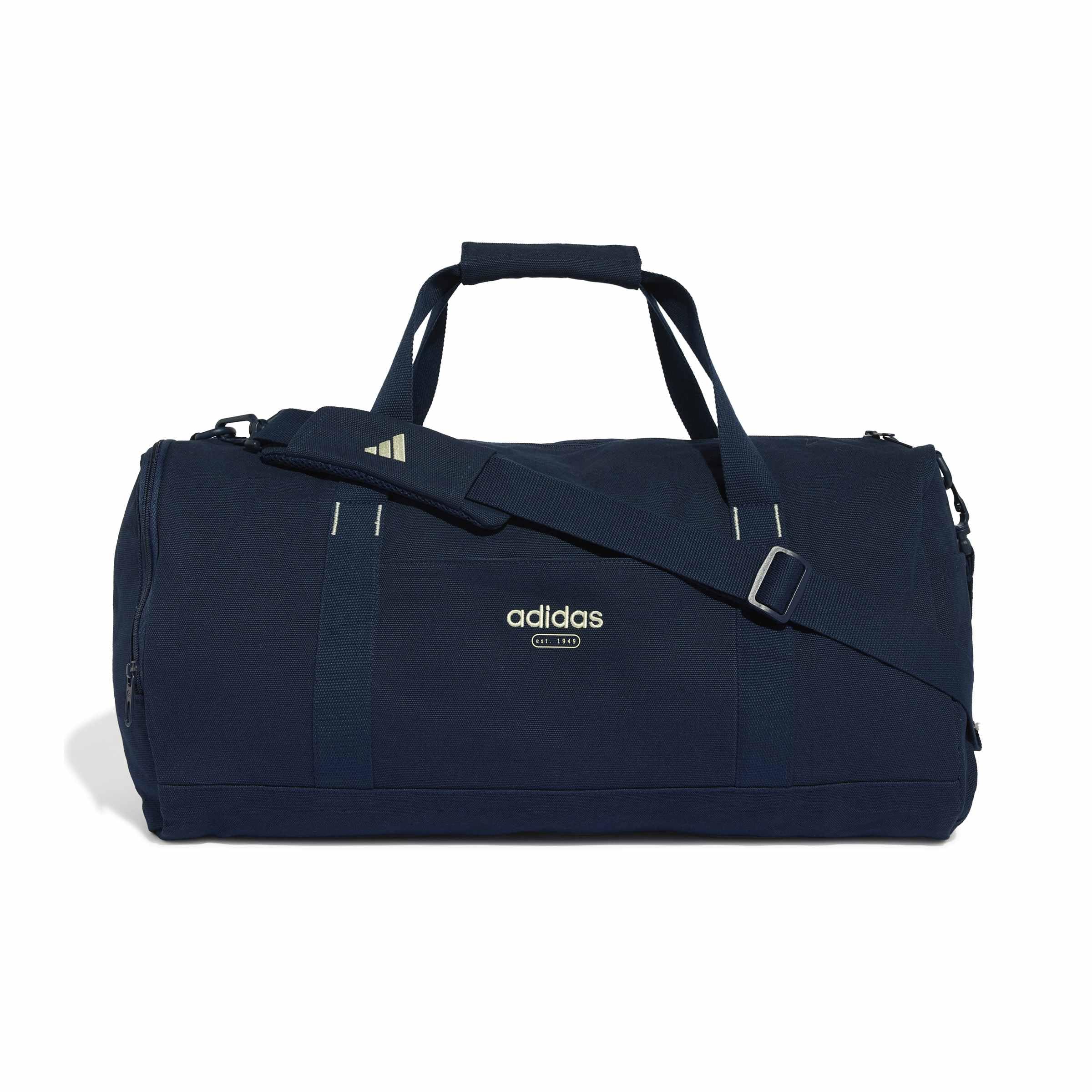 adidas Unisex Canvas Duffel Bag Duffel_Bag, Night Indigo/Ivory, One Size
