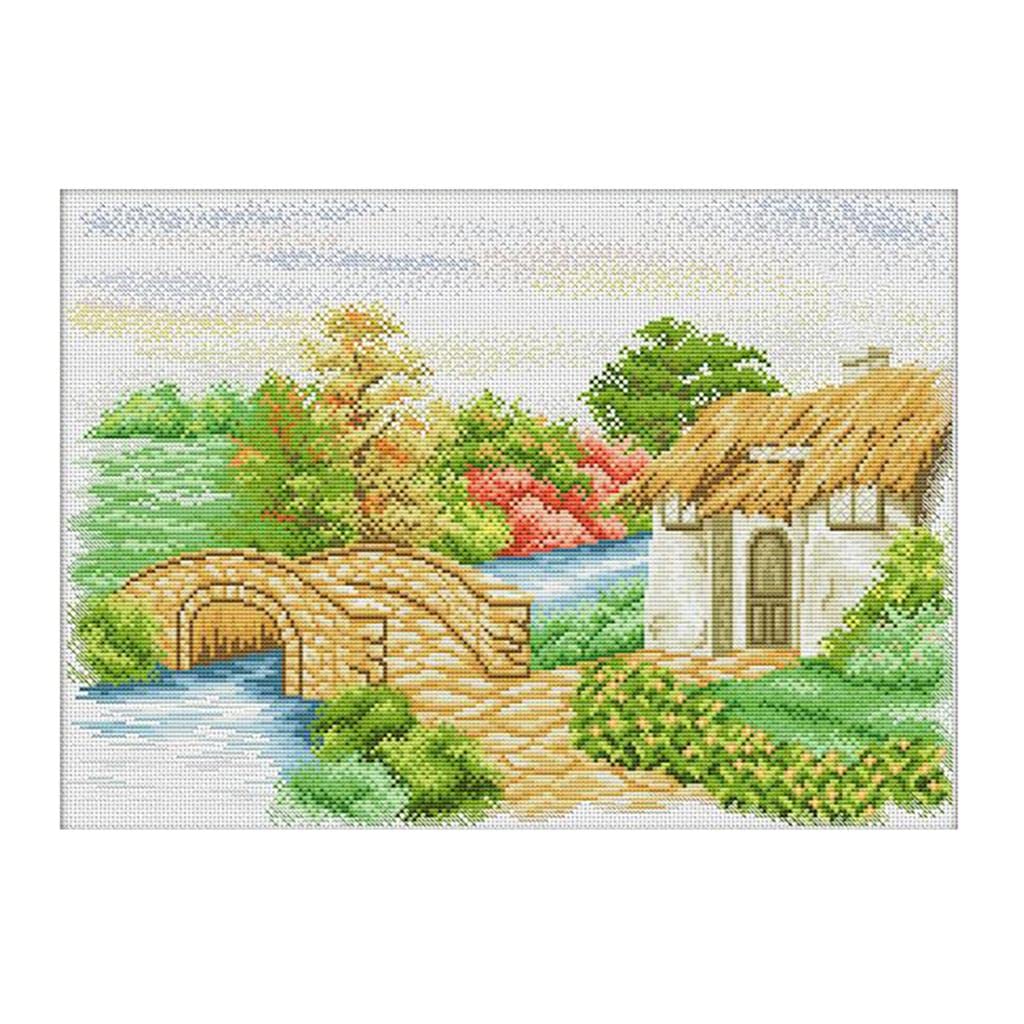 MYADDICTION Country Scenes Pattern Stamped Cross Stitch Kit DIY Needle Crafts Home Decor Crafts | Needlecrafts & Yarn | Embroidery & Cross Stitch | Hand Embroidery Kits | Cross Stitch Kits