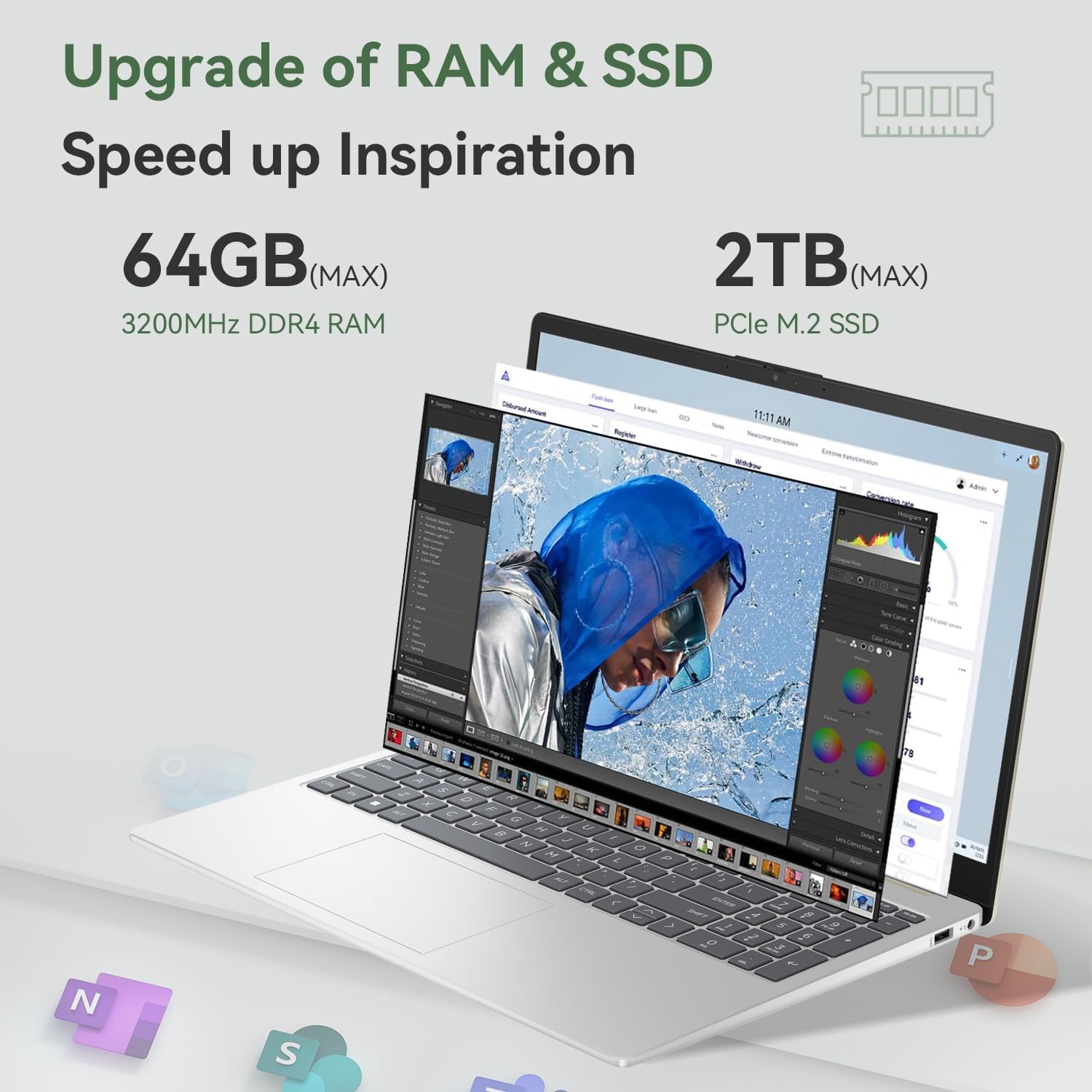 HP Pavilion 15.6" FHD Laptop | AMD Ryzen 7 7730U (8 Core) | 24GB RAM | 1TB Storage (512GB SSD & 512GB External Storage) | Luminous Gold | Webcam | HDMI | Wi-Fi 6 | Windows 11 Pro | w/WOWPC Bundle - Image 5