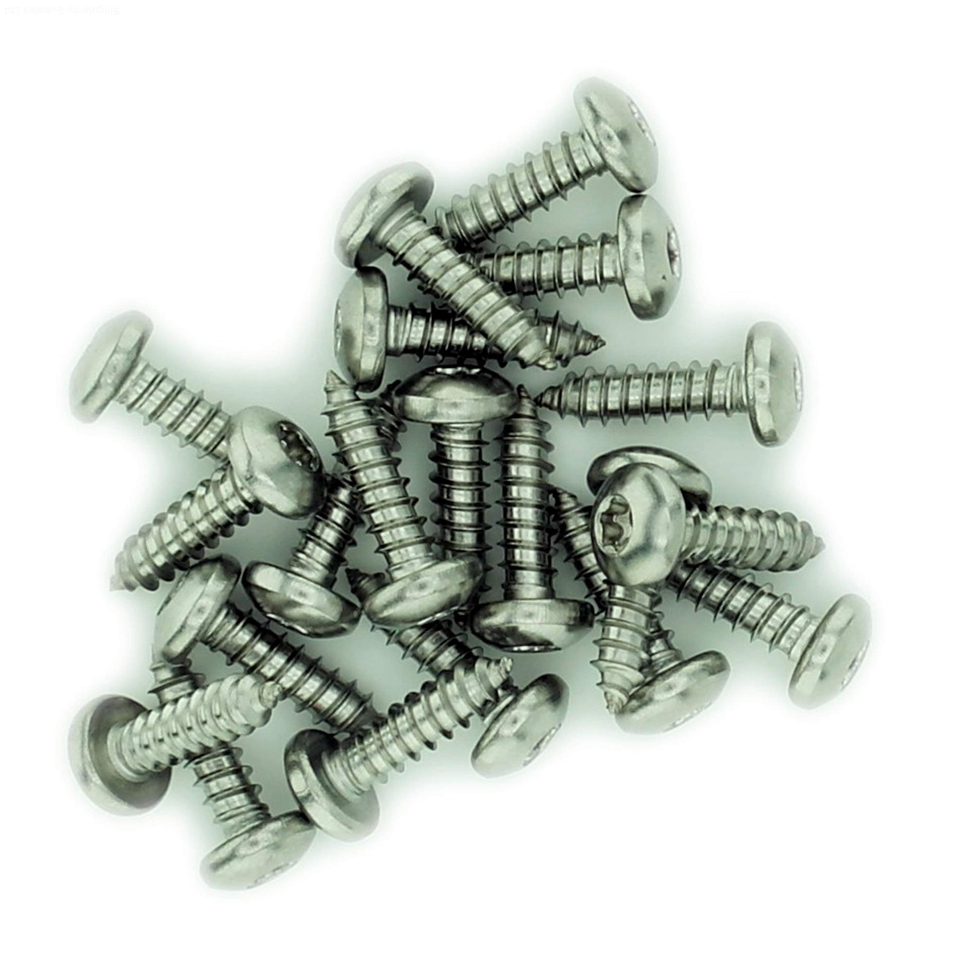 Singularity Supplies No.4 X 0.75 (2.9Mm X 19Mm) Tx Pan Self-Tapping Screw - Stainless Steel (A2) (Pack Of 20)