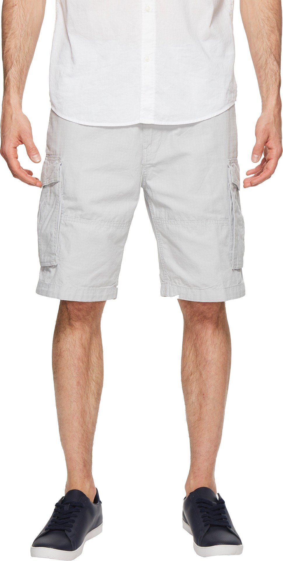 Nautica Men's Mini Ripstop Twill Cargo Short, Pelican, 36