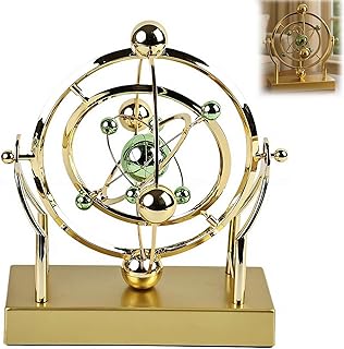 Celestial Orbit Perpetual Motion Pendulum, Kinetic Art Desk Decor, Battery Powered Perpetual Motion Machine, Magnetic Balance Model for Home or Office