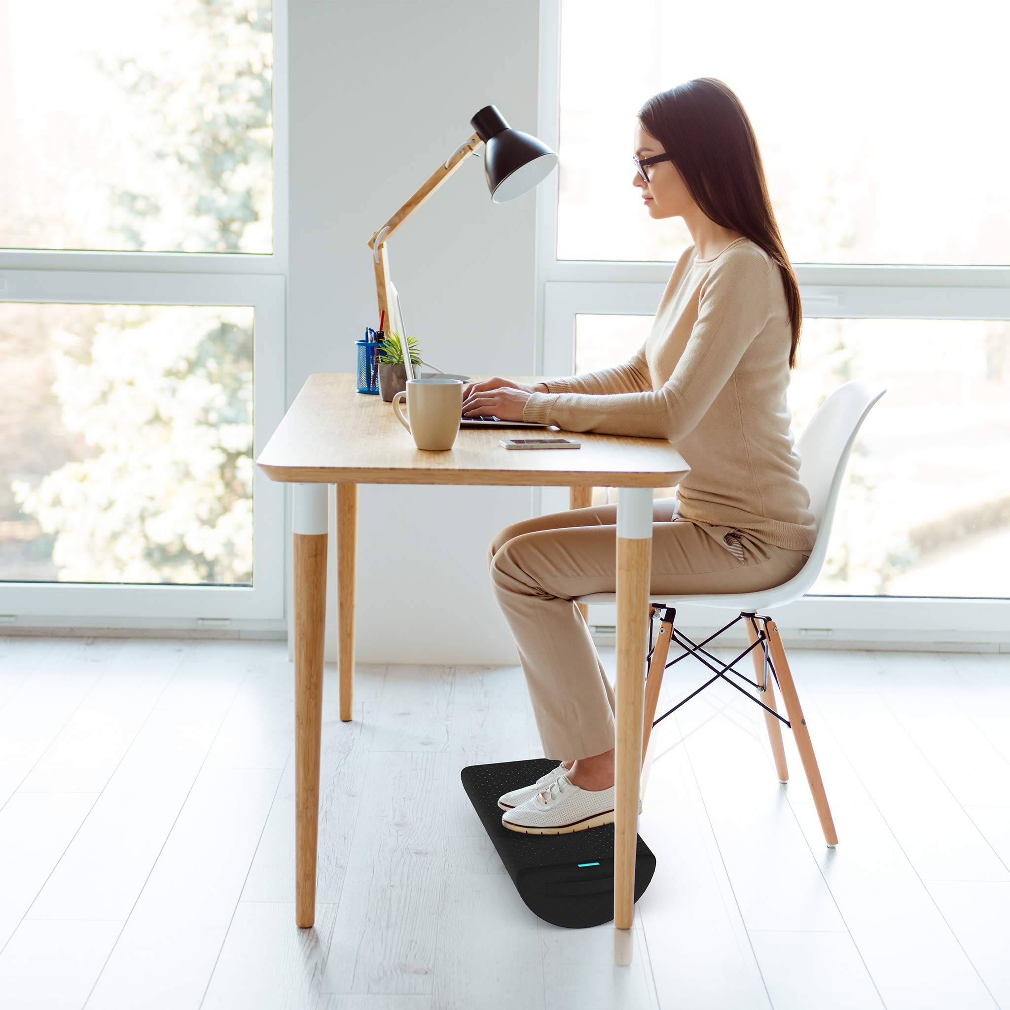 bonmedico Poggiapiedi Ergonomico Regolabile per Ufficio e Casa | Altezza regolabile, Memory Foam confortevole, base antiscivolo, ideale per lavoro, studio e gaming prolungato