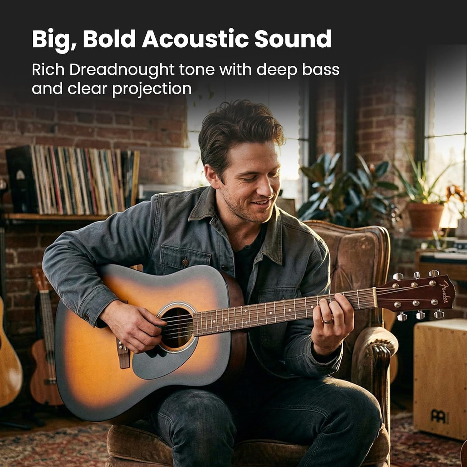 Amazon | Fender FAシリーズ ドレッドノートアコースティックギター