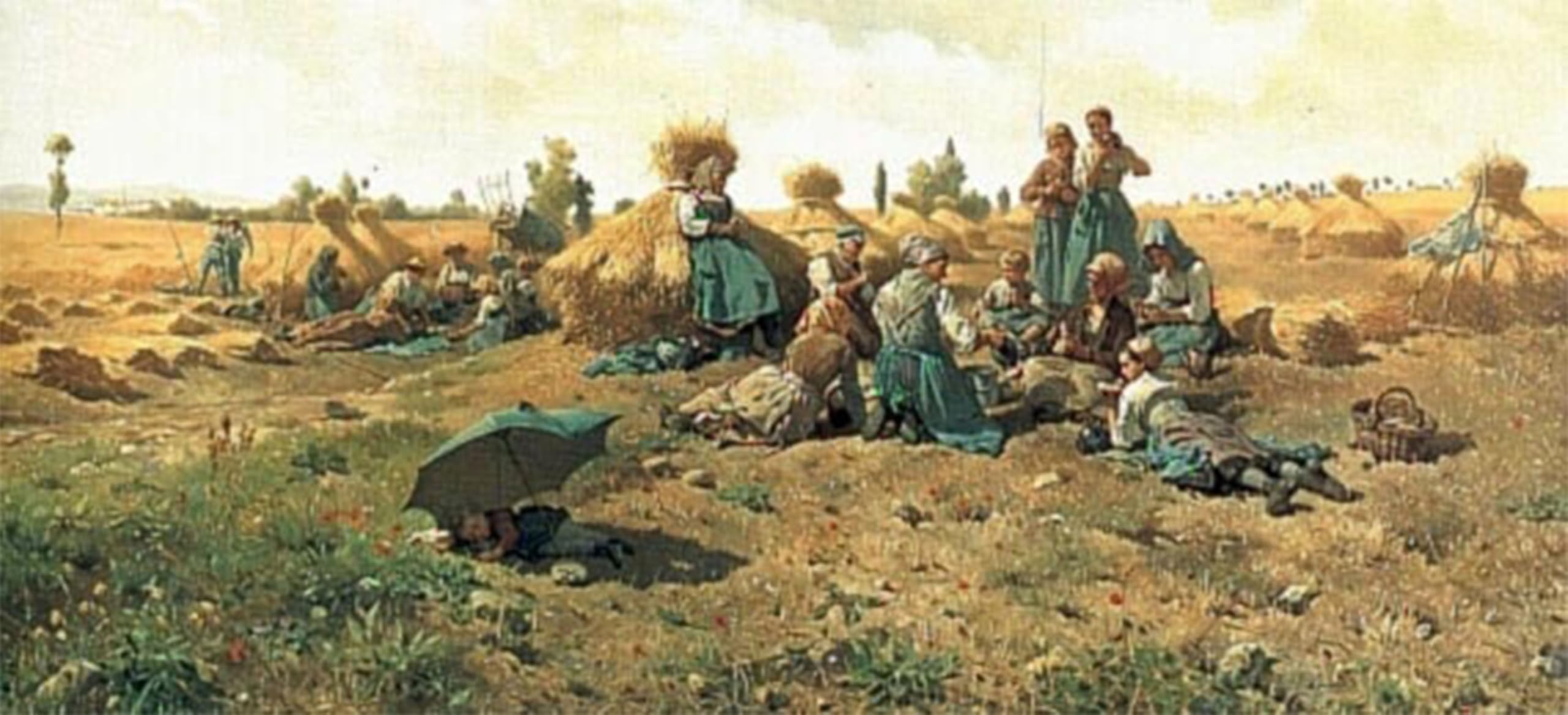 ARTXLXXBN Famous Painting Canvas Artwork Graffiti Print Peasants Lunching in a Field by Daniel Ridgway Knight Portrait Canvas Image for Home Decor 60x90cm