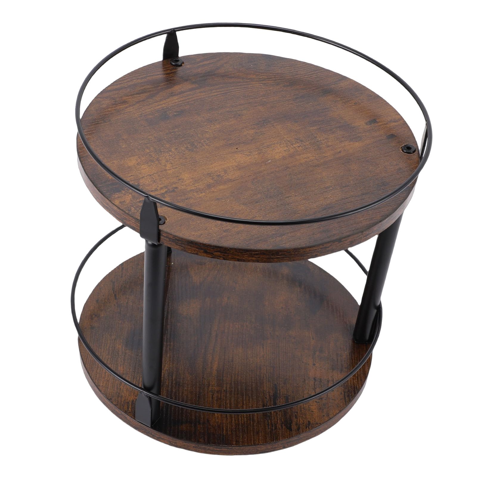 Drewniany, obrotowy stół obrotowy 360°, stojak na przyprawy, 2-poziomowy organizer do przypraw Lazy Susan, oszczędzający miejsce obrotowy uchwyt na blat kuchenny, szafkę i