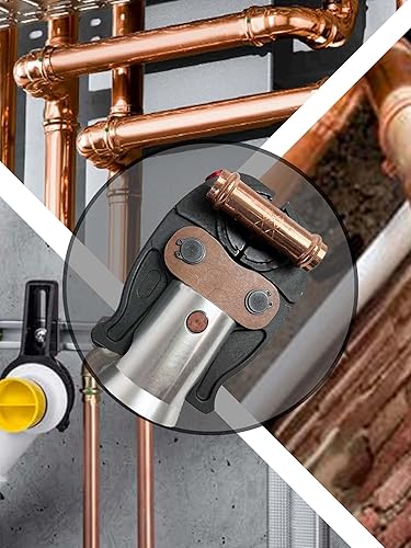 Miniatura 6 de AMZCNC Herramienta de prensado de tubos de cobre con mordaza de 12 pulgada, 34 pulgadas y 1 pulgada de mandíbula de cobre prensado alicates, traje