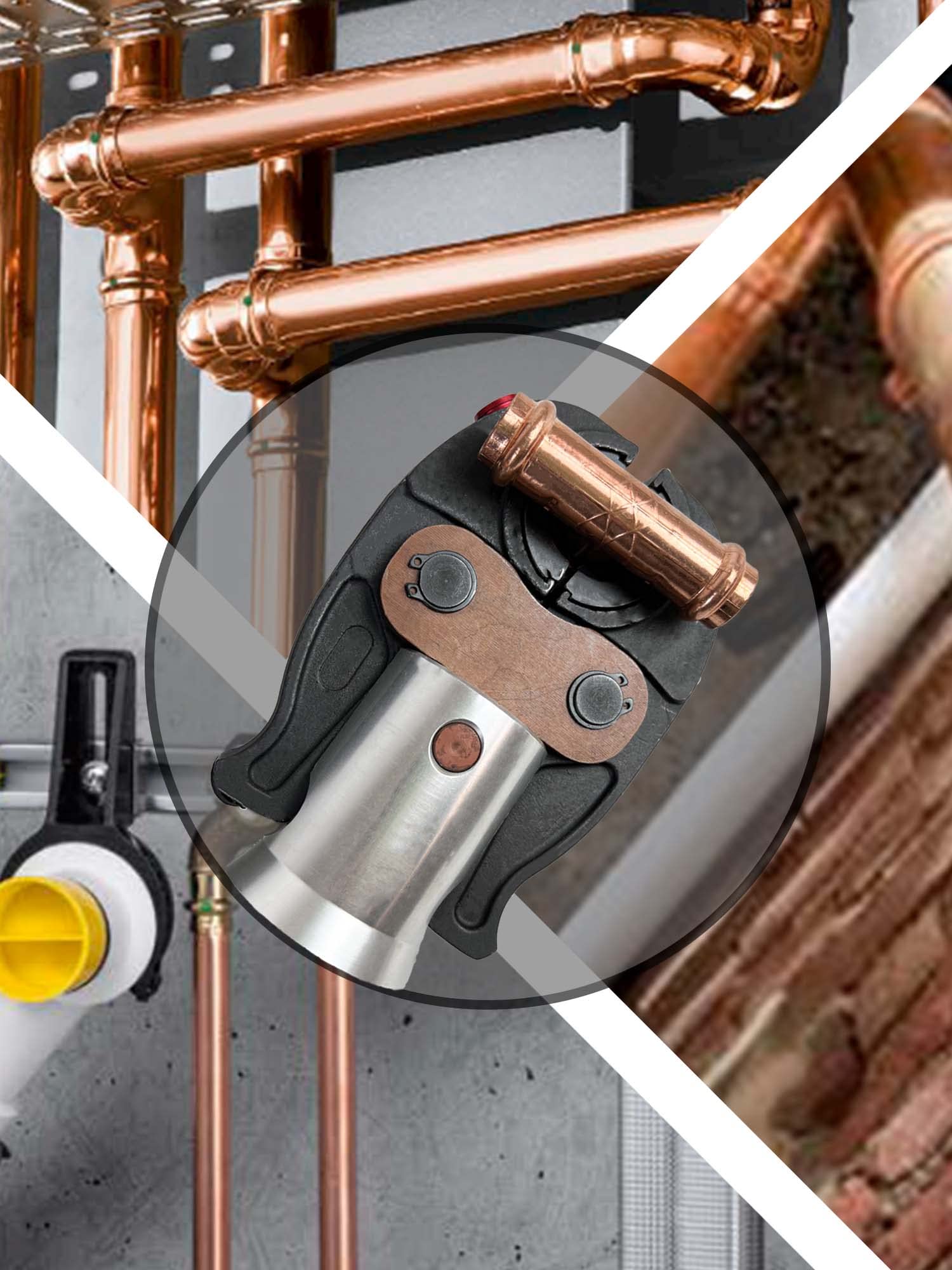 AMZCNC - Alicates de engarzado profesional con contorno V y contorno TH, para tubos de cobre, tubos de acero inoxidable, compuestos insertos de mandíbula V12 V15 V18 V22 V28 y TH16 TH20 TH26 TH32 incl