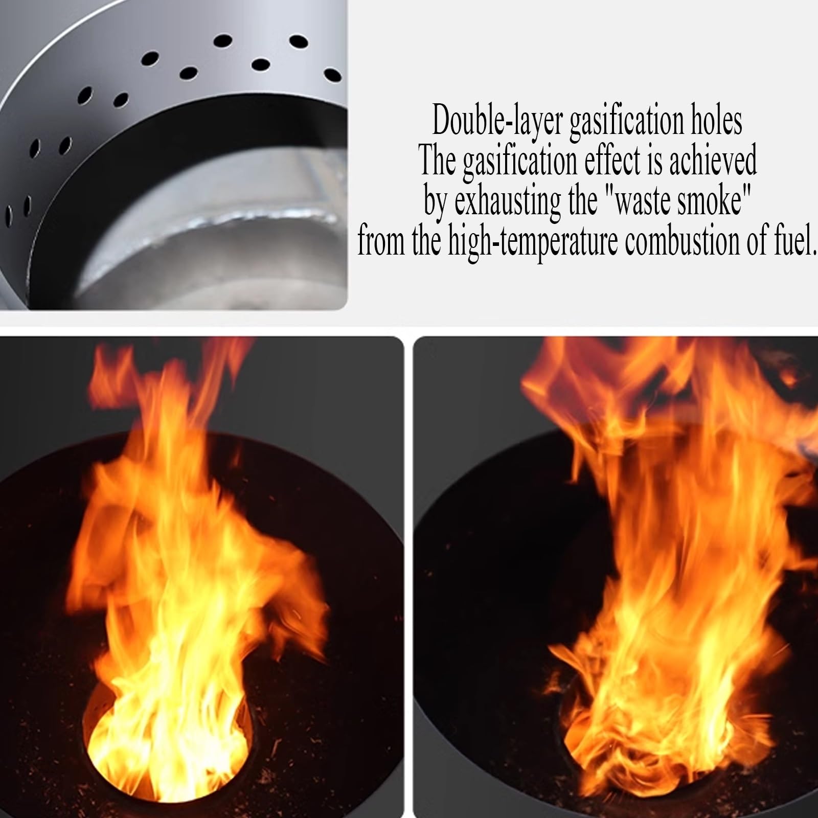 Stufa a Legna con Forno e Piano Cottura, Stufa a Pellet Piccola for Riscaldamento e Cottura, Stufa a Legna da Campeggio Mobile con Ruote，for Riscaldamento(40 * 40cm)