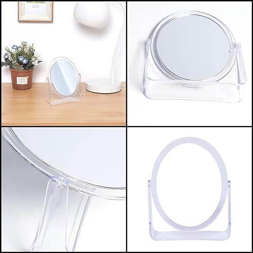 Miniatura 3 de LONGSHENG - SINCE 2001 - Espejo de maquillaje de escritorio, rotación de 360, espejo flexible con soporte, espejo cosmético de mesa, bueno para