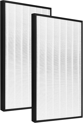 Paquete de 2 filtros HE601 de repuesto compatibles con Shark Air-Purifier 6 modelos de ventilador HE601 y HE602