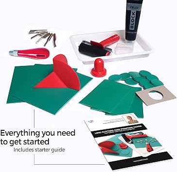 ZIELER Complete Lino Cutting & Printing Kit (30-Piece Set)