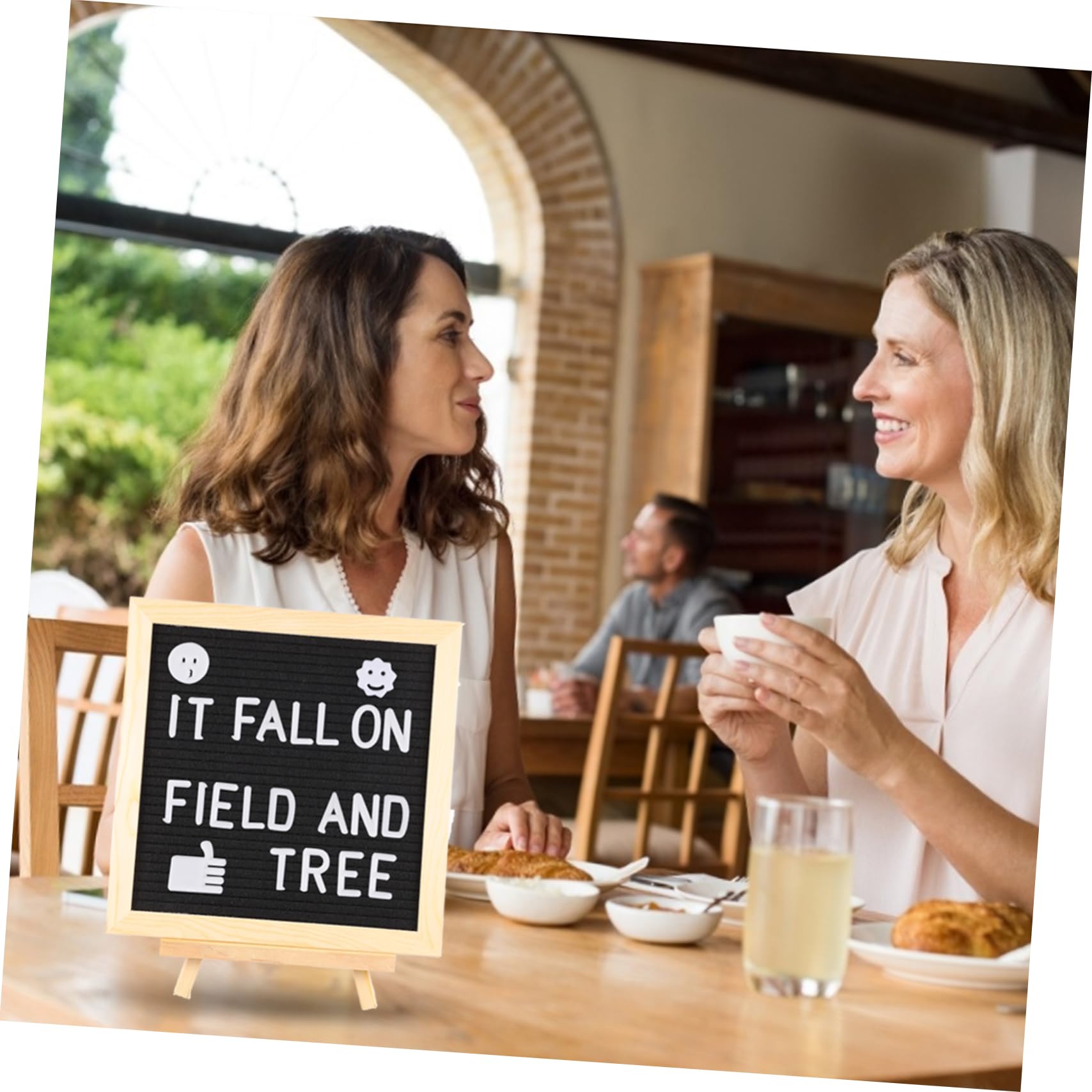 VILLCASE 1 Set Message Board DIY Felt Frame Office Decore Framed Chalkboard Decorative Felt Board Message Pad Wall Letter Board Alphabet Board Changeable Letter Board DIY Letter Boards Wood