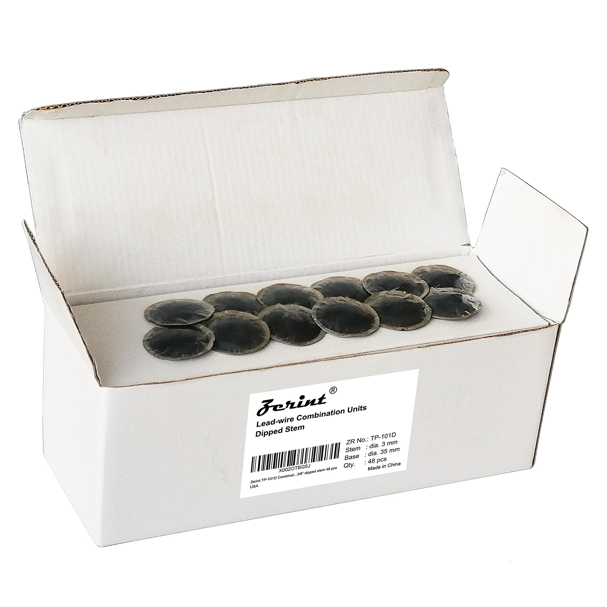 Kit Réparation Pneus ZERINT TP-102D - 24 Tiges Trempées 4.5mm Et Patches 40mm Pour Vulcanisation