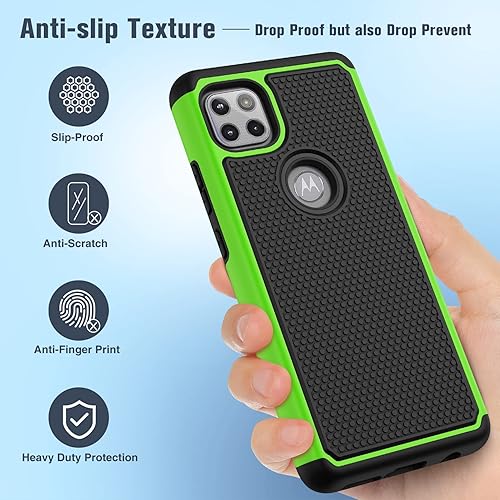 Miniatura 5 de BNIUT Funda para Motorola One 5G Ace (One 5G UW Ace) funda protectora de doble capa resistente para teléfono celular, a prueba de golpes, con