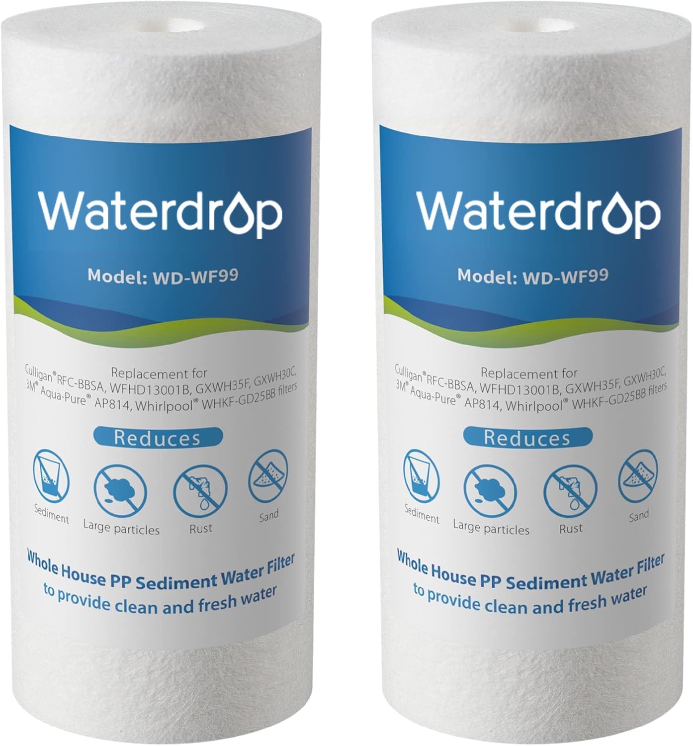Waterdrop WF99 Whole House Water Filter Replacement, Reduces Sediment
